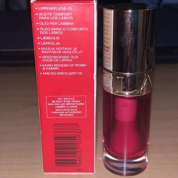 ✨Raspberry✨Clarins Paris New In Box Light Lip Comfort Oil - Picture 7 of 7